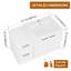Meuble-lavabo 36 po avec lavabo en résine, charnières en acier inoxydable à fermeture douce, 2 portes, 1 armoire latérale, blanc brillant