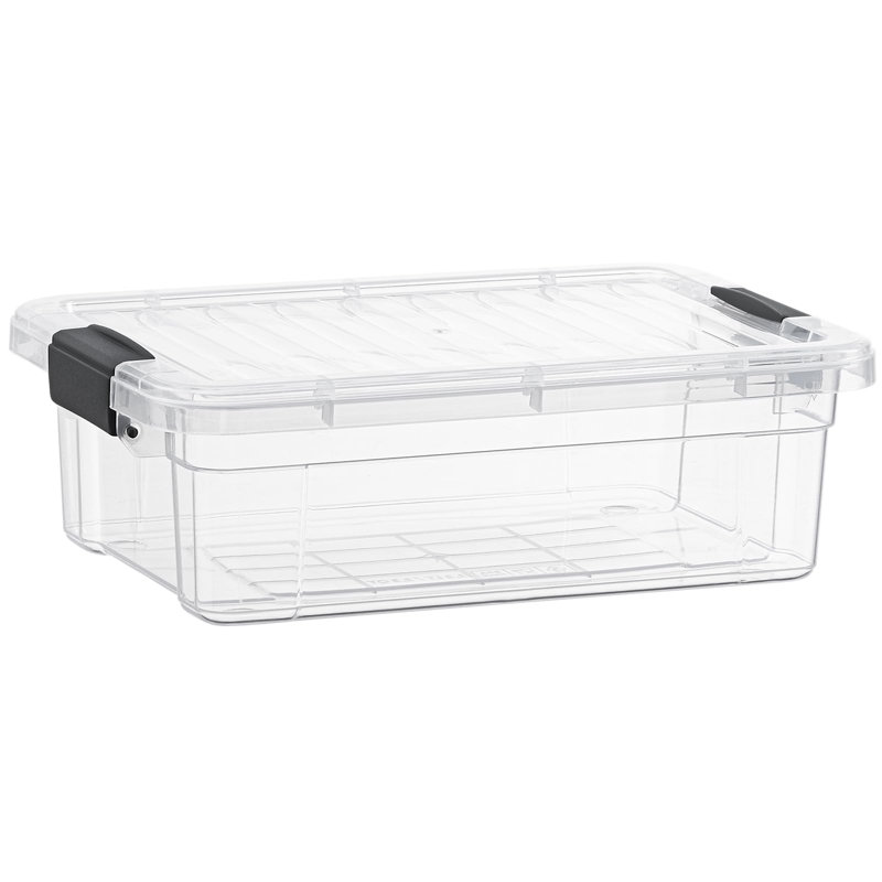 Boîtes de rangement transparentes avec couvercles Superio, 5,25" x 16" lx 11" p
