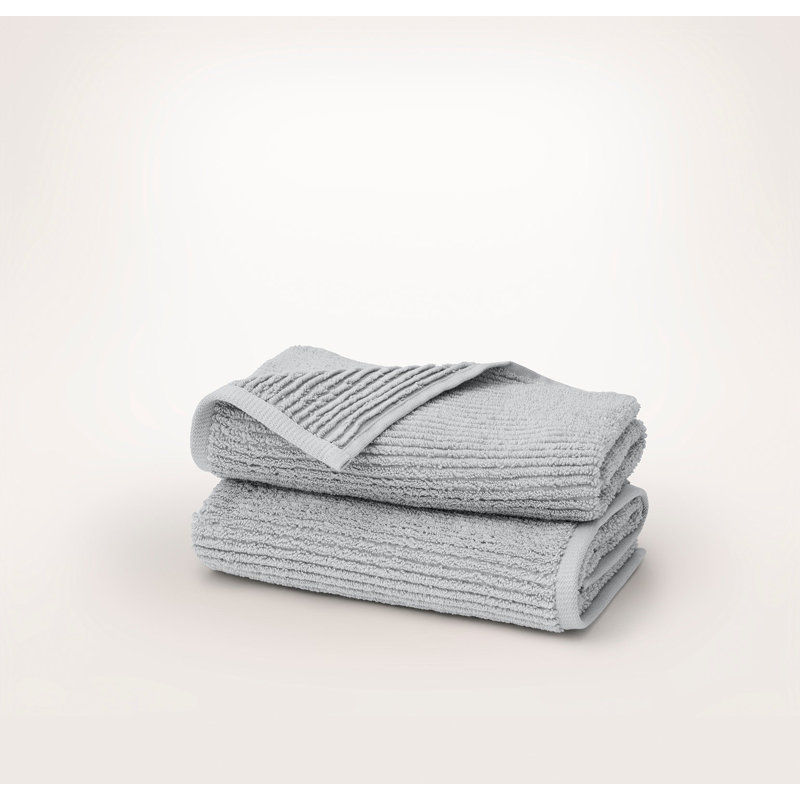 Turkish Ribbed Ribbed Towel Set, Hand Towels - 2 Pack, Shore