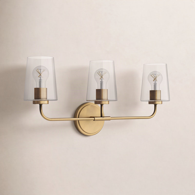 Verbena 3 - Light Dimmable Vanity Light, Heritage Brass