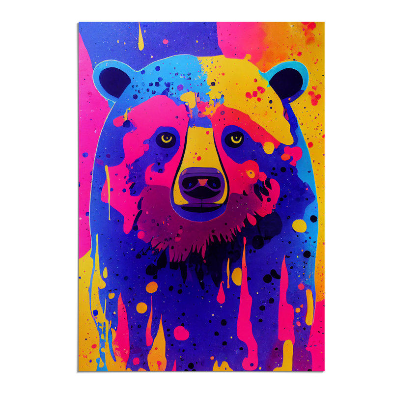 Colourful Bear No.2 - Print, Paper, No Matte, 42cm H x 29.7cm W