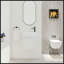 Meuble-lavabo mural 18 po avec lavabo en résine blanche et porte d'armoire à fermeture en douceur 18 po-415802170