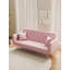 Canapé convertible de 71 pouces en velours rose rétro américain, convenant à un petit salon, une chambre à coucher ou un bureau-1807402135-1765616745