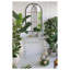 Console Whimsical Bird Perch avec structure en fer blanc antique vieilli