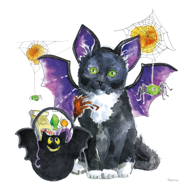 Halloween Pets VI by Beth Grove - Wrapped Canvas Painting, 30cm H x 30cm W x 3.8cm D