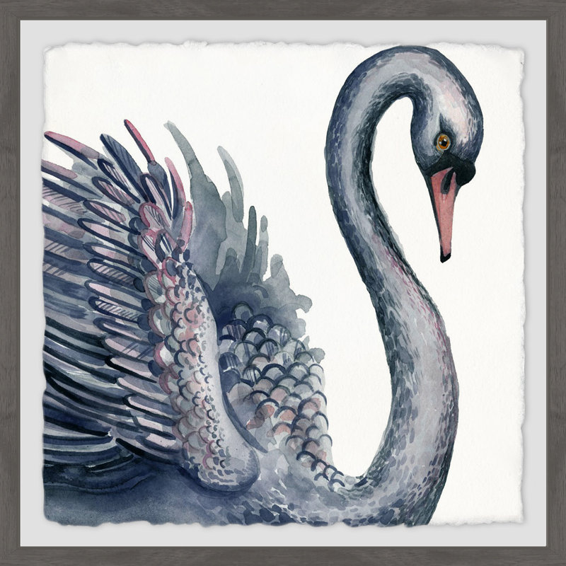 «Majestic Swan», reproduction encadrée, H 18 po x l 18 po x P 1,5 po