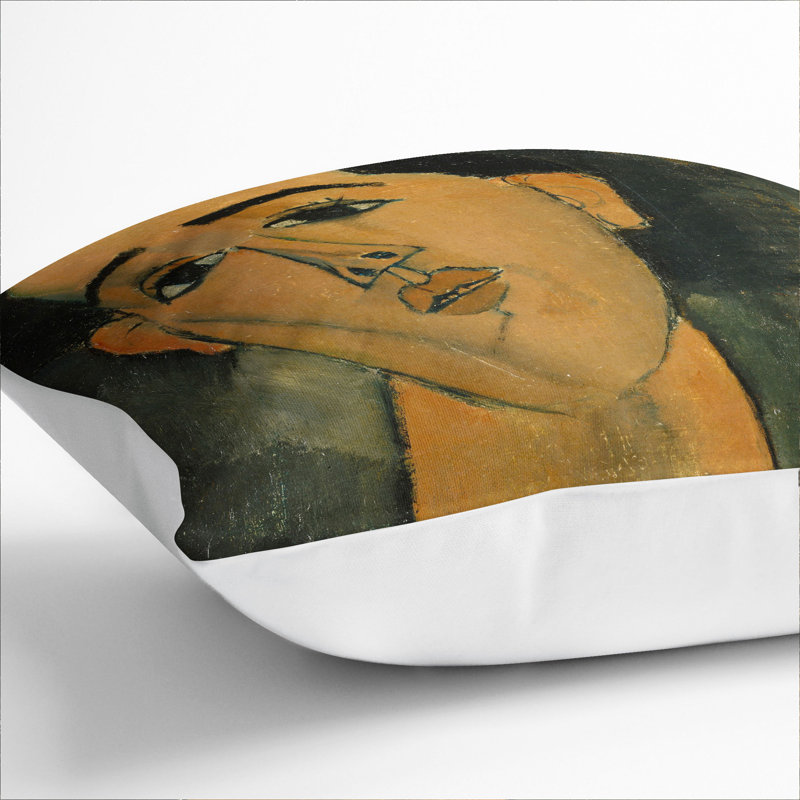 Juan Gris Square Throw Cushion, White, 40cm H x 40cm W x 15cm D