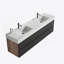 Meuble-lavabo avec tiroirs, meuble-lavabo mural flottant pour salle de bain-387189871