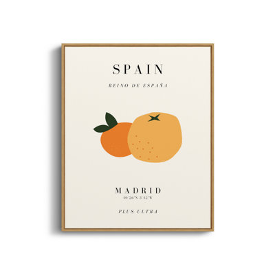 Spain Travel Poster Reino De Espana By Chayan Lewis Framed Canvas Wall Art Print -  Red Barrel Studio®, 758F6990C73542388484B3A920D2071C