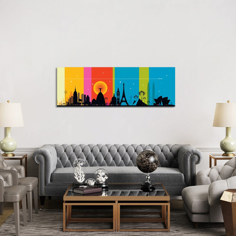 Giclée mondiale sur toile tendue avec châssis, H 20 po x l 60 po