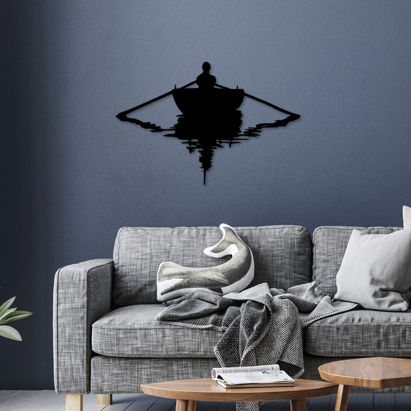 Élégant accessoire mural décoratif en métal, noir, 15,7 po x 23,6 po | Fabrication 100% métal, épaisseur: 0,06 po | Léger à 1,1 lb | Parfait pour la décoration intérieure moderne, design unique et accrocheur