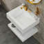 V-Shaped Resin Wall-Mounted Bathroom Vanity — Space-Saving Floating Sink Cabinet with Dual-Tier Storage-118851560
