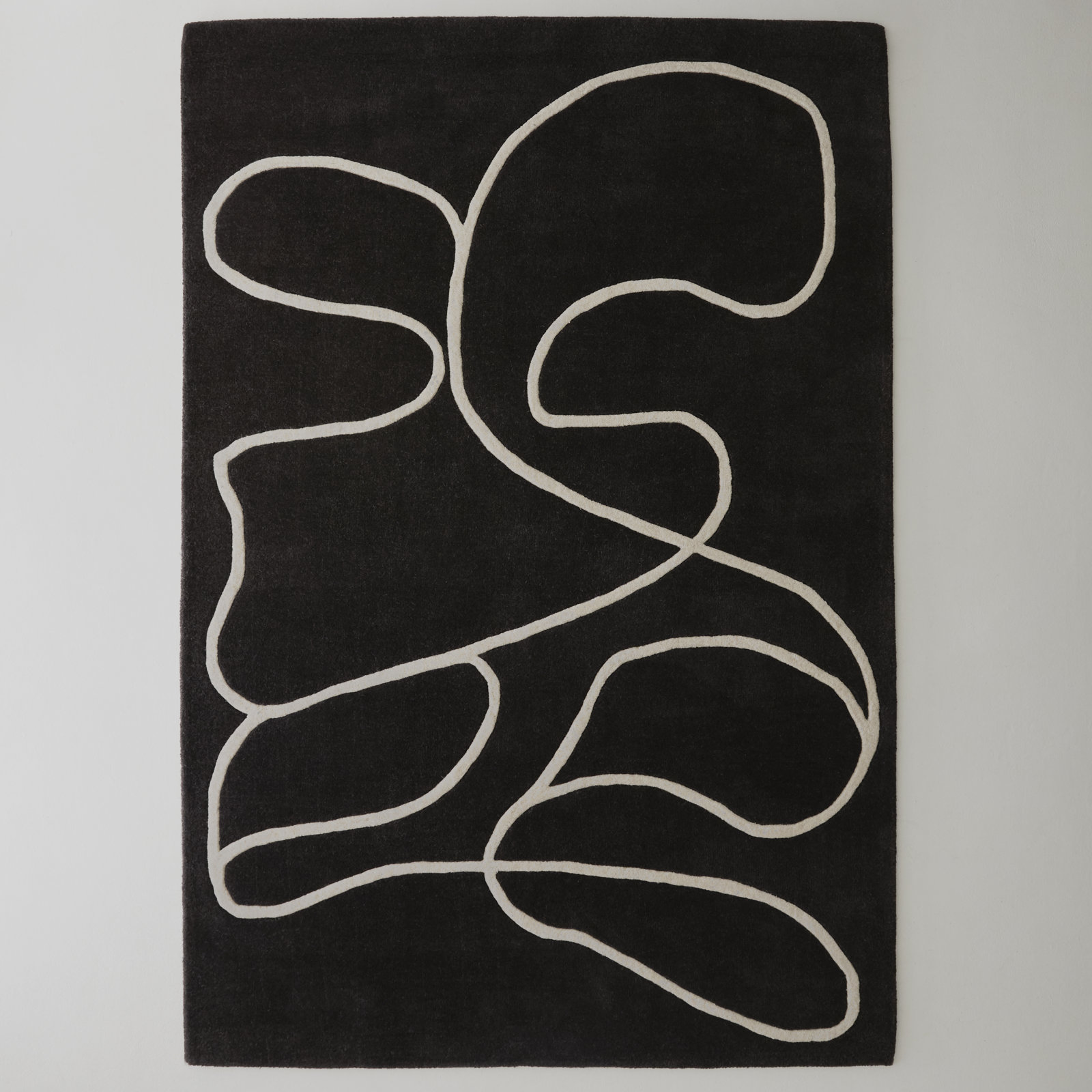Jason Wu Meander Black Rug, Rectangle 8' x 10'