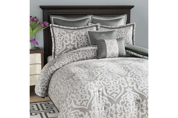 Tess Microfiber Reversible Modern & Contemporary 8 Piece Comforter Set