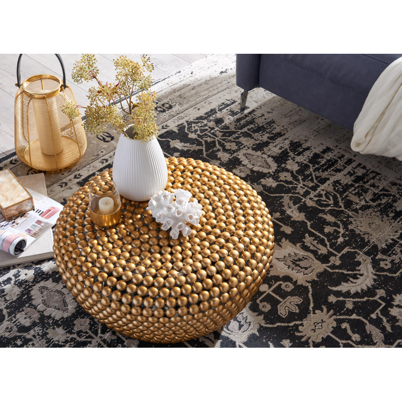 Dupras Solid Coffee Table, 30cm H x 60cm W x 60cm D, Gold