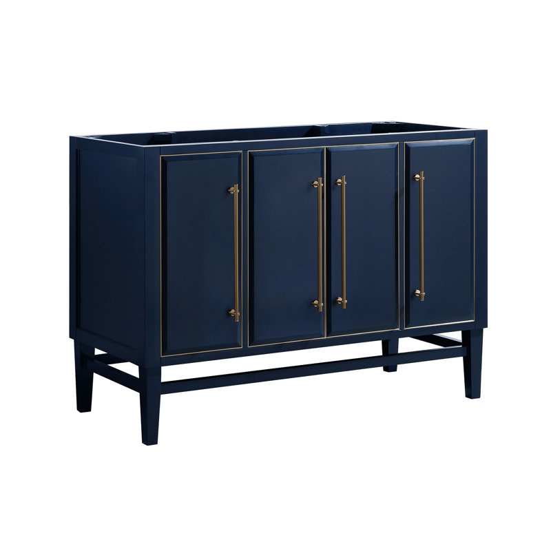 Mason 48'' W Single Bathroom Vanity Base, Navy Blue