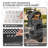 Foldable Pet Stroller, 3 Wheels Folding Carrier Jogger Stroller for Dogs Cats with Canopy and DIY Stickers-111302518