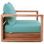 Chaise de patio en teck avec coussins Gazel-86506440
