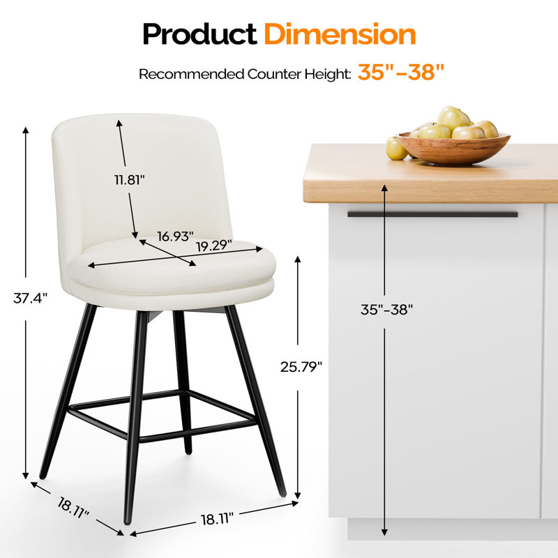 Caractéristique pivotante contemporaine en cuir de polyuréthane, similicuir et qualité durable, Blanc, 1