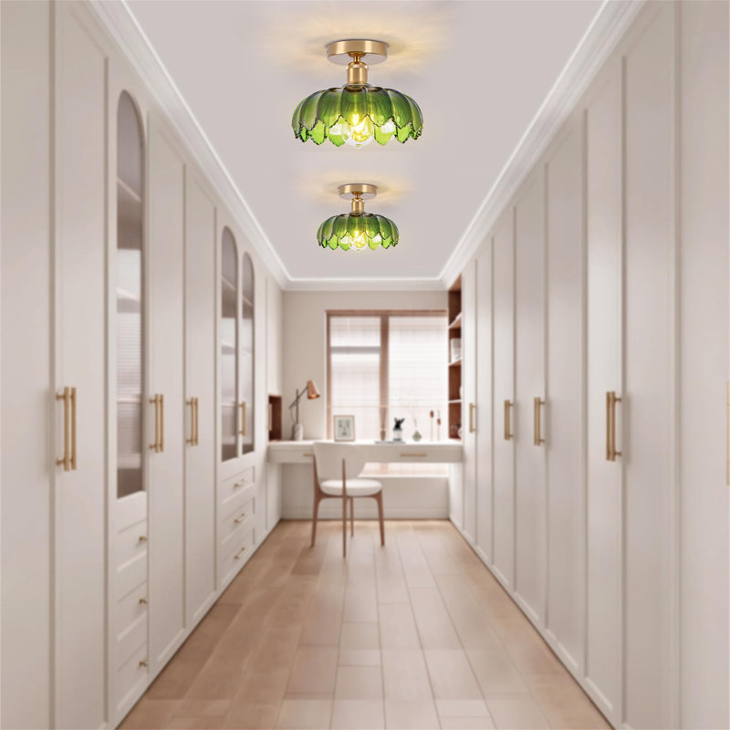 Glass Semi Flush Mount