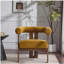 Chaise d'appoint moderne rembourrée avec accoudoirs ronds-125576066
