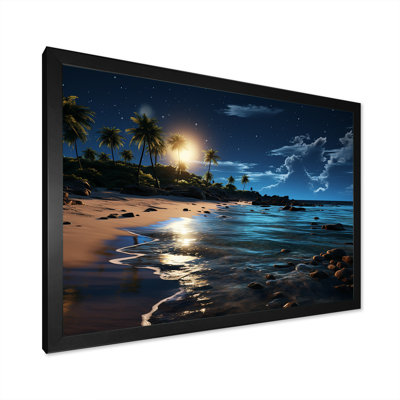 Mystic Tropical Beach Moonlight III - Art mural plage
