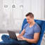 Ensemble de 2 chaises d'appoint avec repose-pieds Varrian, pieds modernes en velours et canapé club-1413527668