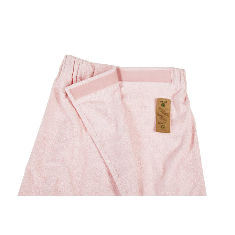 Peignoir au-dessus du genou 100% coton Emrick, L 58 po x l 28 po, Rose