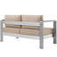 Causeuse d'extérieur en aluminium Shore par Modway-792816143