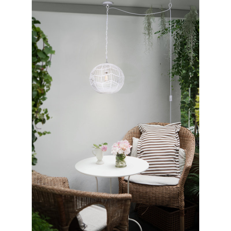Valence 1 Light Cord Pendant, White