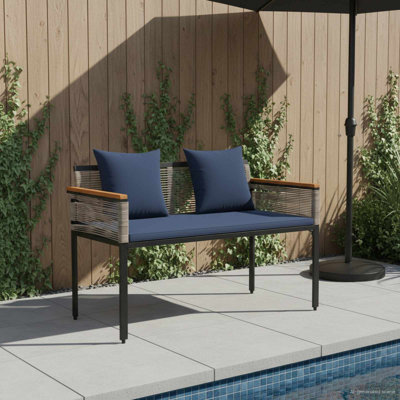 Poly Rattan Outdoor Bench