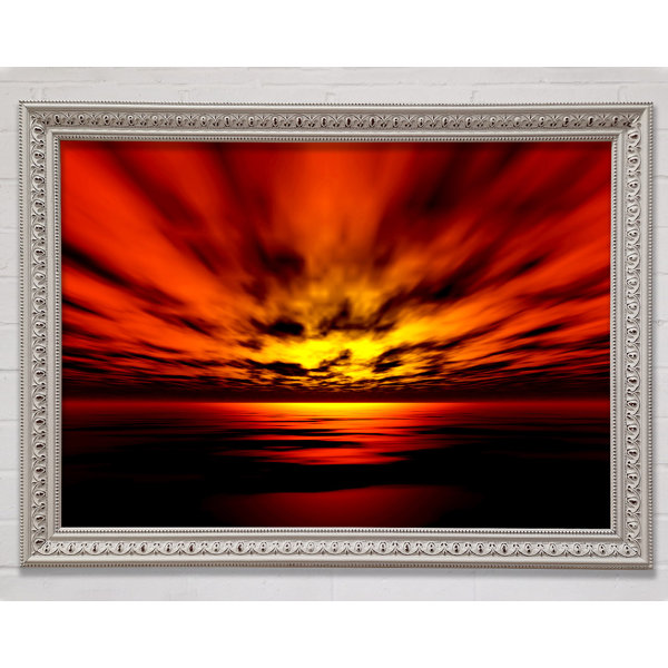 Bright Star Fire Red Sun Blaze - Single Picture Frame Art Prints ...