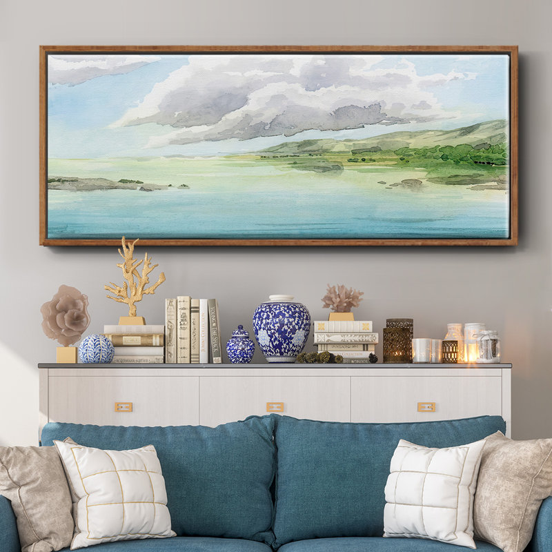 Clear Lagoon I- Framed Canvas