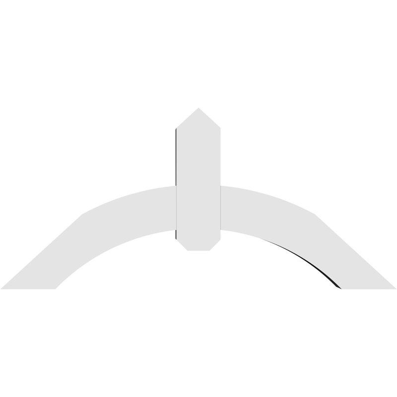 Support pour pignon en PVC Archdale, H 16,5 po x l 36 po (pas: 11/12), P 4 po x F 4 po