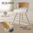 Set Of 2 Rattan Dining Chairs With Upholstered Seat, Modern Woven Backrest Armchairs With Metal Legs And Adjustable Feet, Beige/Brown Or Beige/Dark Walnut-492033630
