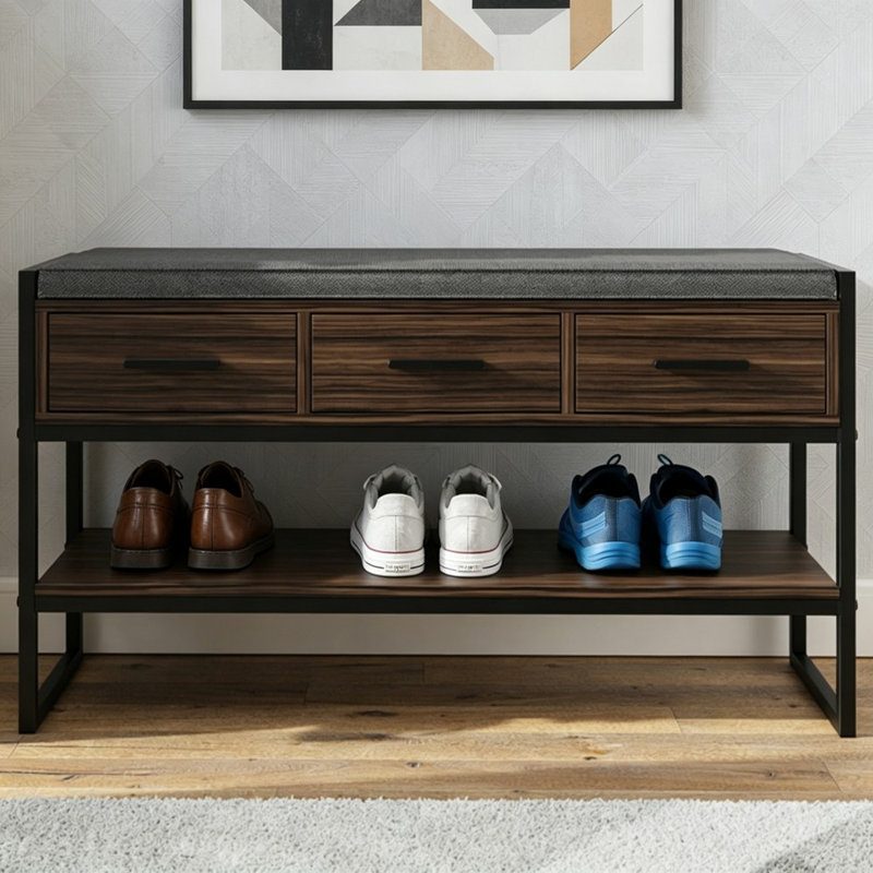 4 Pair Shoe Storage Bench