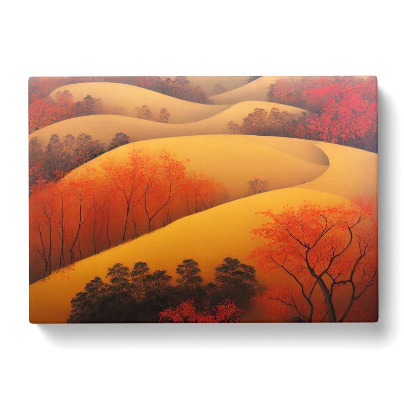 Autumn Meadow Landscape Vol.4 - Wrapped Canvas, 35cm H x 50cm W x 3cm D