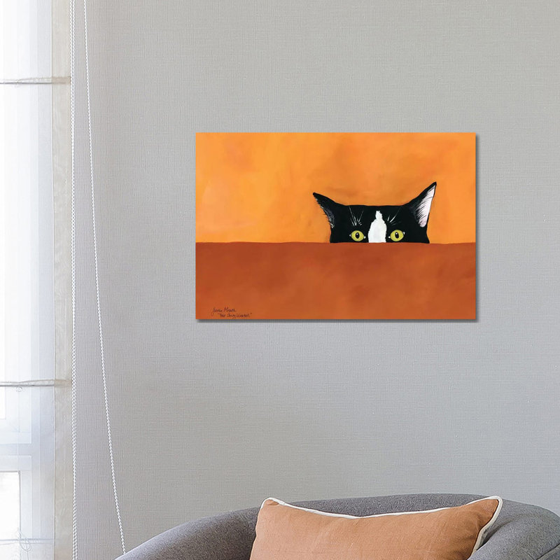 You'Re Being Watched by Jamie Morath - Print on Canvas, 66.04 cm H x 45.72 cm W, White Framed