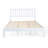 Stella Solid Wood Slat Bed,Queen, White