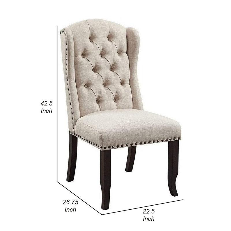 Chaise de salle à manger rembourrée Gurvis, Gris clair