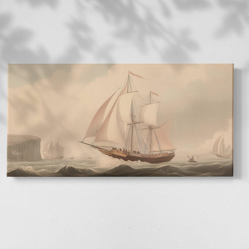 Nautical Series-LII- Toile tendue avec châssis - Prêt à accrocher, H 20 po x l 40 po