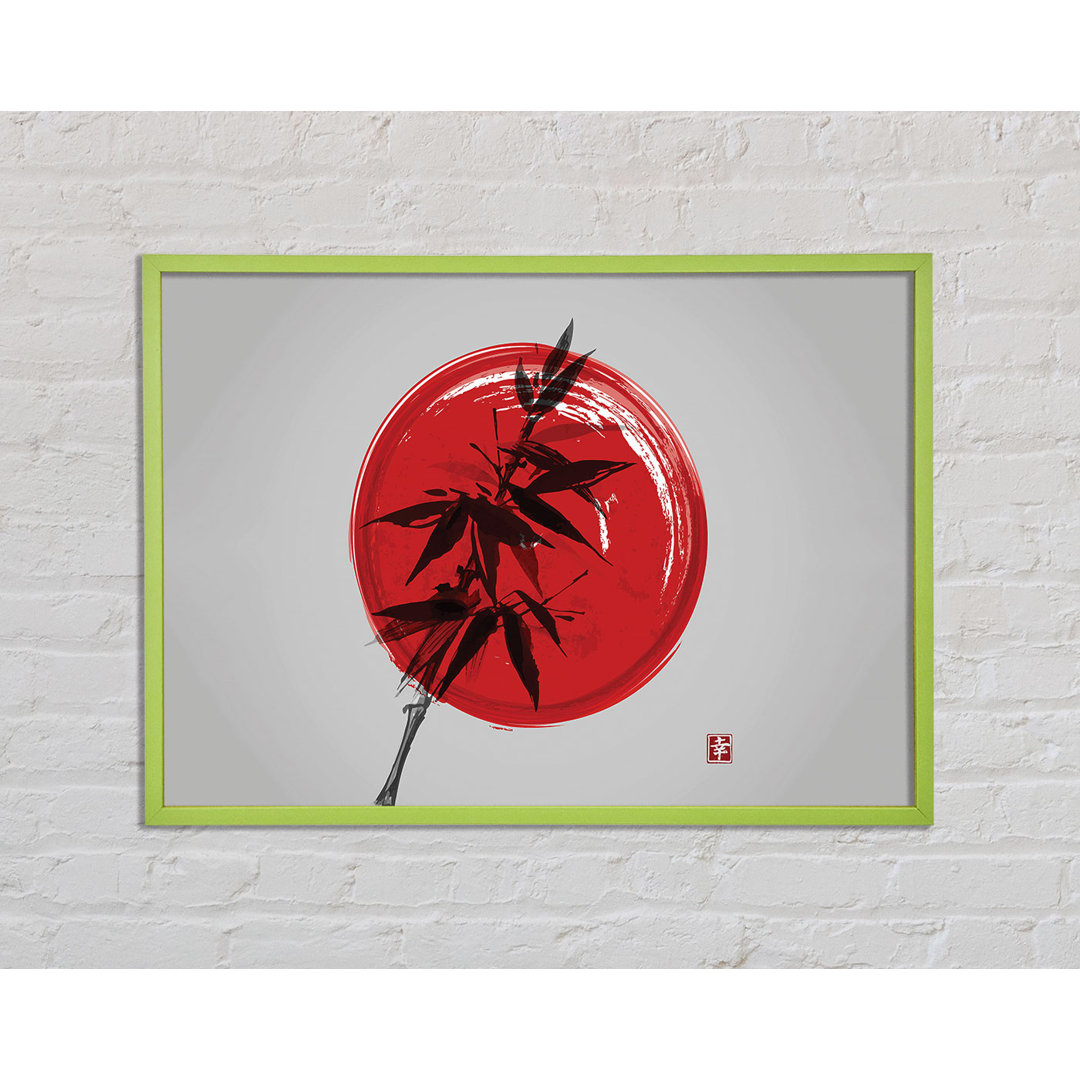 Ashlan Bamboo Against The Red Sun - Einzelner Bilderrahmen Kunstdrucke