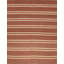 Striped Area Rug in Beige/Red