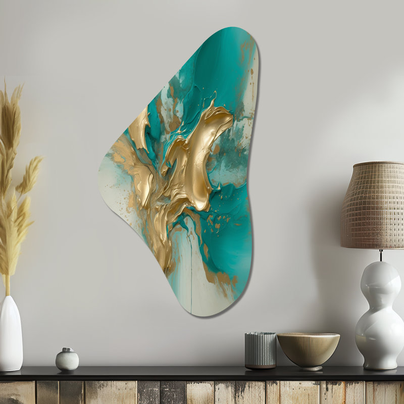 Leamington - Décoration murale irrégulière en métal Boomerang, H 39 po x l 21 po