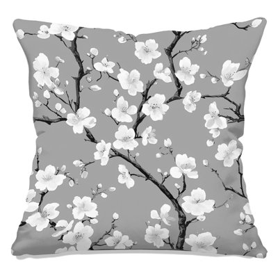 Cherry Blossom Branches Double Sided Throw Pillows