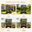 Boîte à fleurs en métal avec treillis, lit de jardin surélevé d'extérieur avec écran d'intimité et trous de drainage pour patio, clôture, 1 pièce