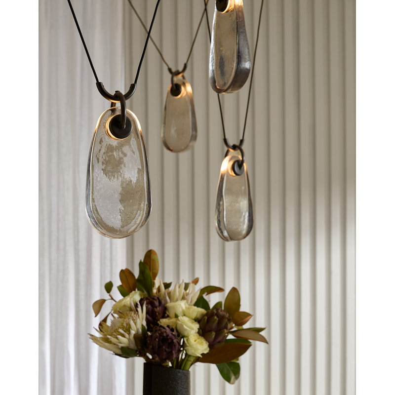 Melt 5 - Light LED Chandelier, Matte Black