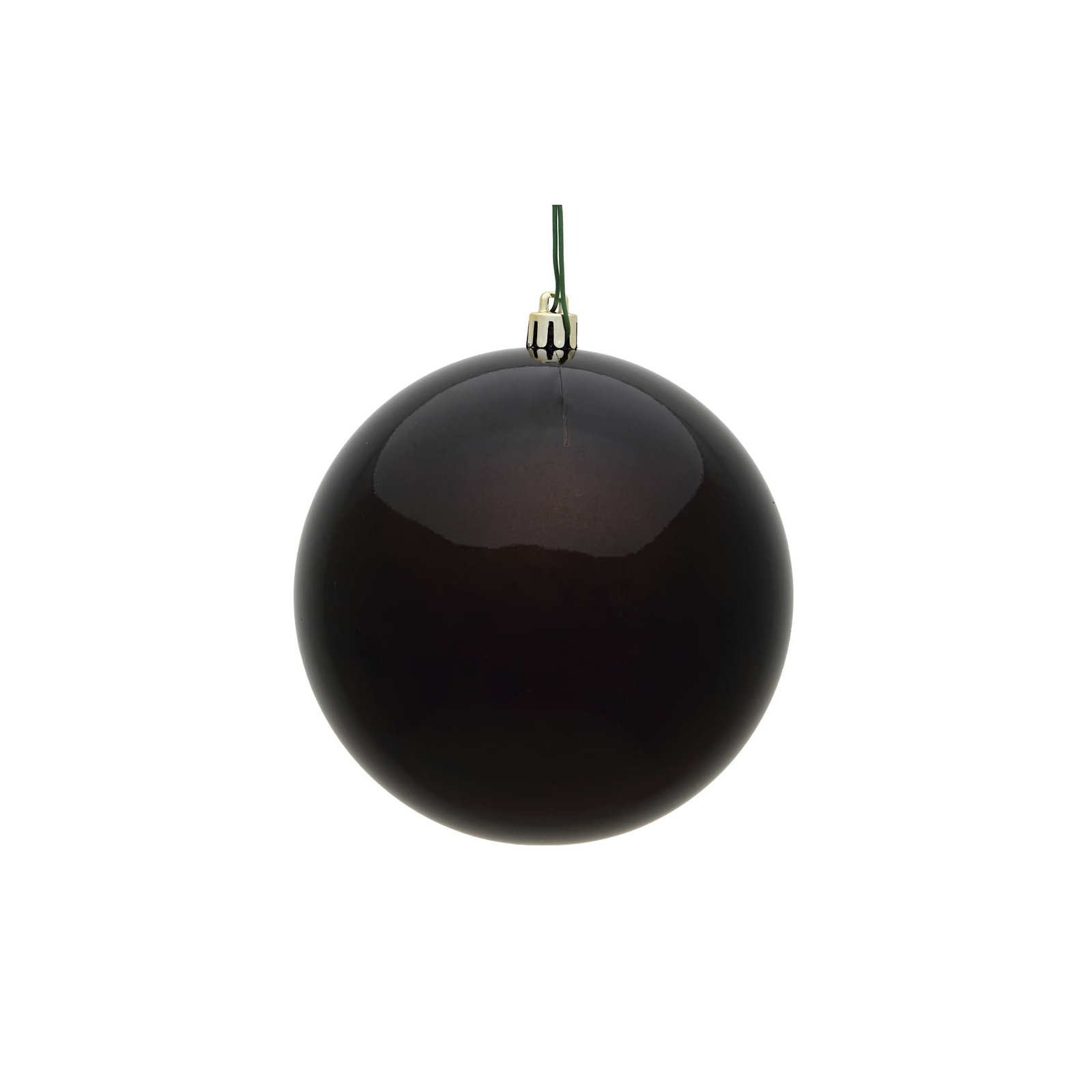 Holiday Décor Ball Ornament, 3" H x 3" W x 3" D, Chocolate