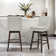 Aleksy Swivel Solid Wood Counter Stool