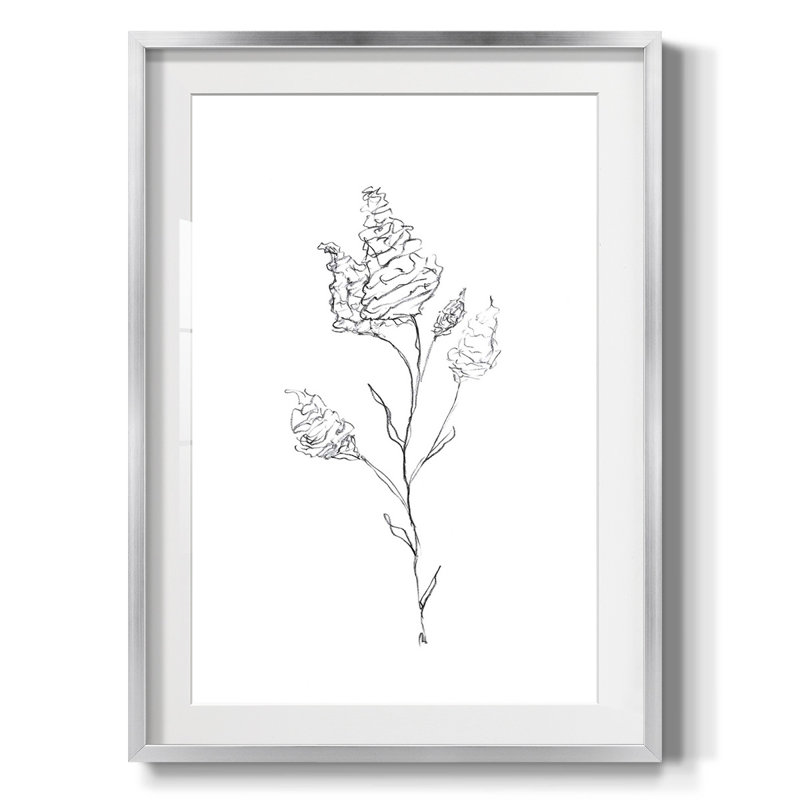 Guilherme - Toile tendue avec châssis, H 28,5 po x l 20,5 po, Argent argent